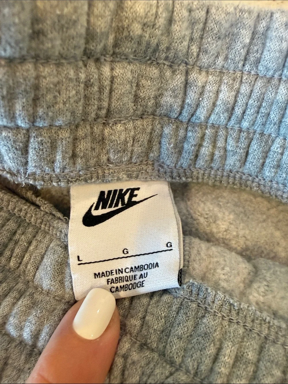 Nike Gray Kids YL Cargo Joggers with Drawstring